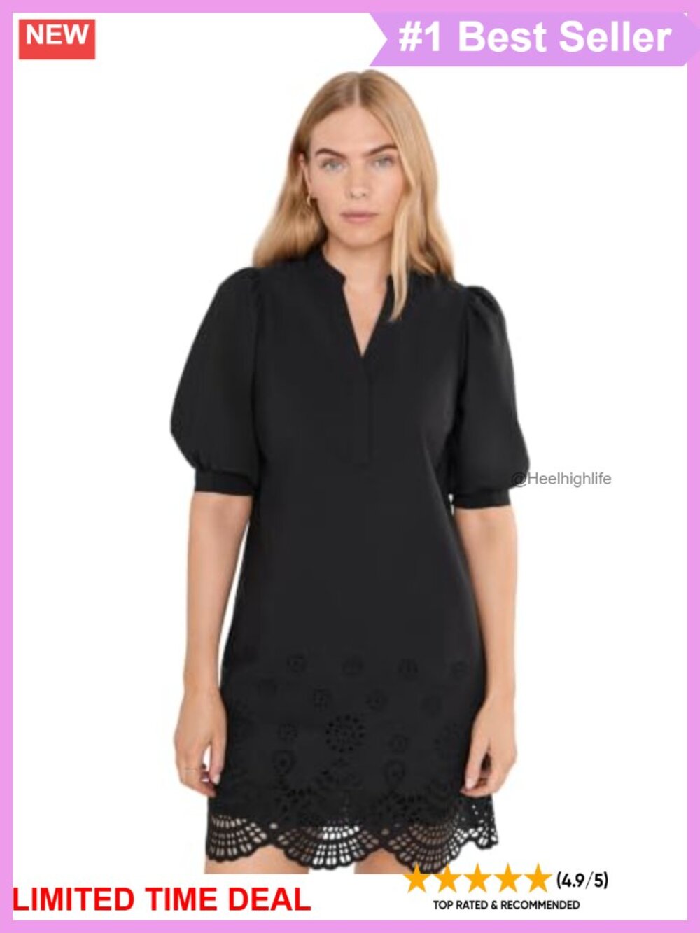Lilly Pulitzer Mialeigh Elbow Sleeve Dress Scalloped Eyelet Pull On